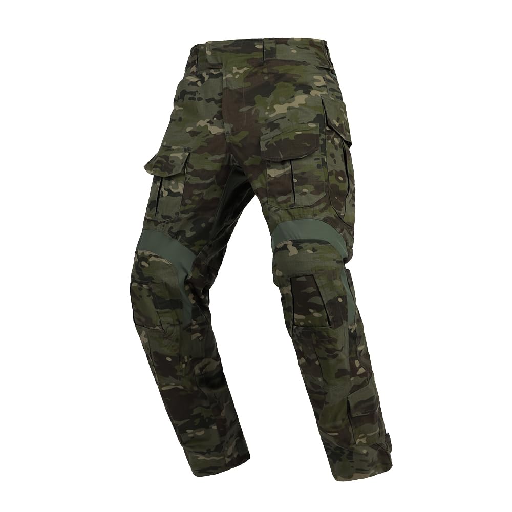 Emersongear Men's Mctp Gen3 Paintball Pants With Knee Pads Military Combat Trousers Army Airsoft Combat Bdu Pants, Multicam Tropic, Large