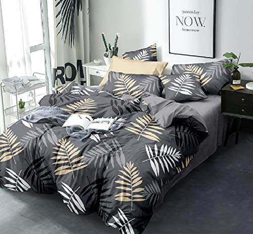 Laying Style Soft Glace Cotton King Size Duvet Cover(Size: 90x100 inch) II Razai Cover II Quilt Cover for Double Bed Size with Zipper (Dohars) Color : Multicolor