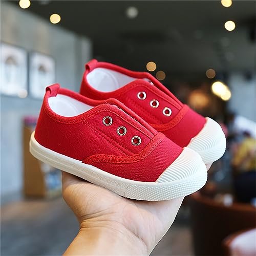 Generic Toddlers Baby Boys Girls Low Top Canvas Shoes Slip-on Sneakers Lightweight Comfortable Causal Kids Toddler Girl Sneakers3