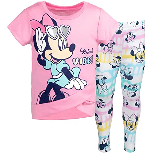 Disney Minnie Mouse T-Shirt and Leggings Outfit Set Infant to Big Kid