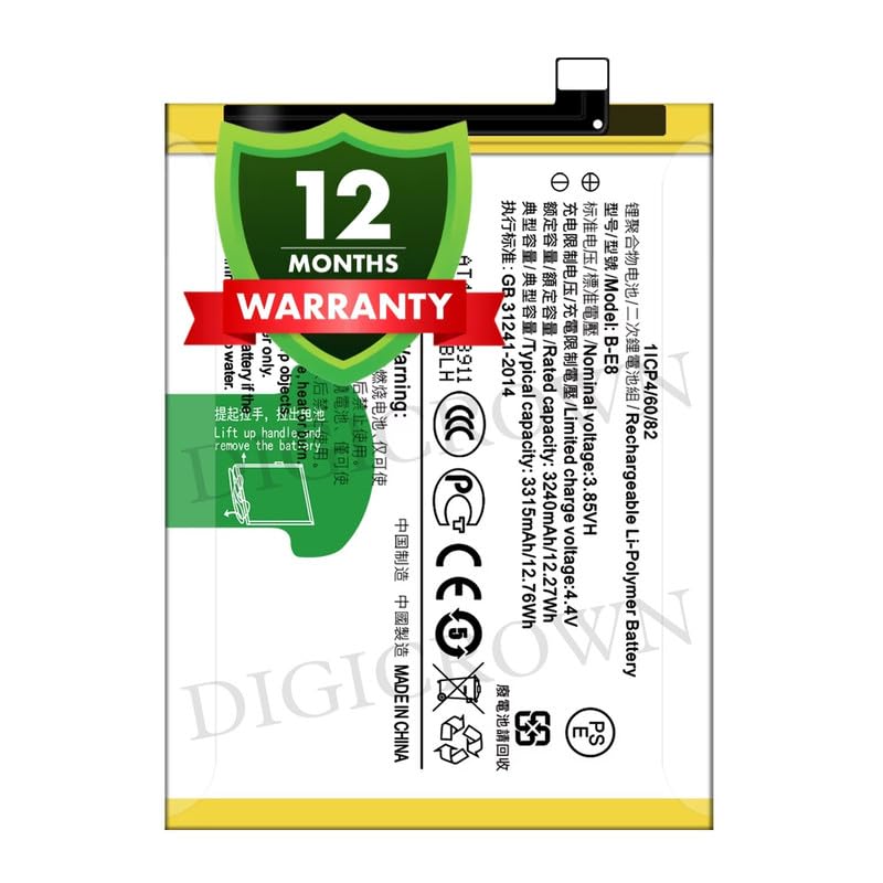 Image of Original B-E8 Battery Compatible with Vivo V11 | Vivo V11i | Vivo Y97 (V1813A, V1813T) - (3315.mAh) - 1 Year Warranty