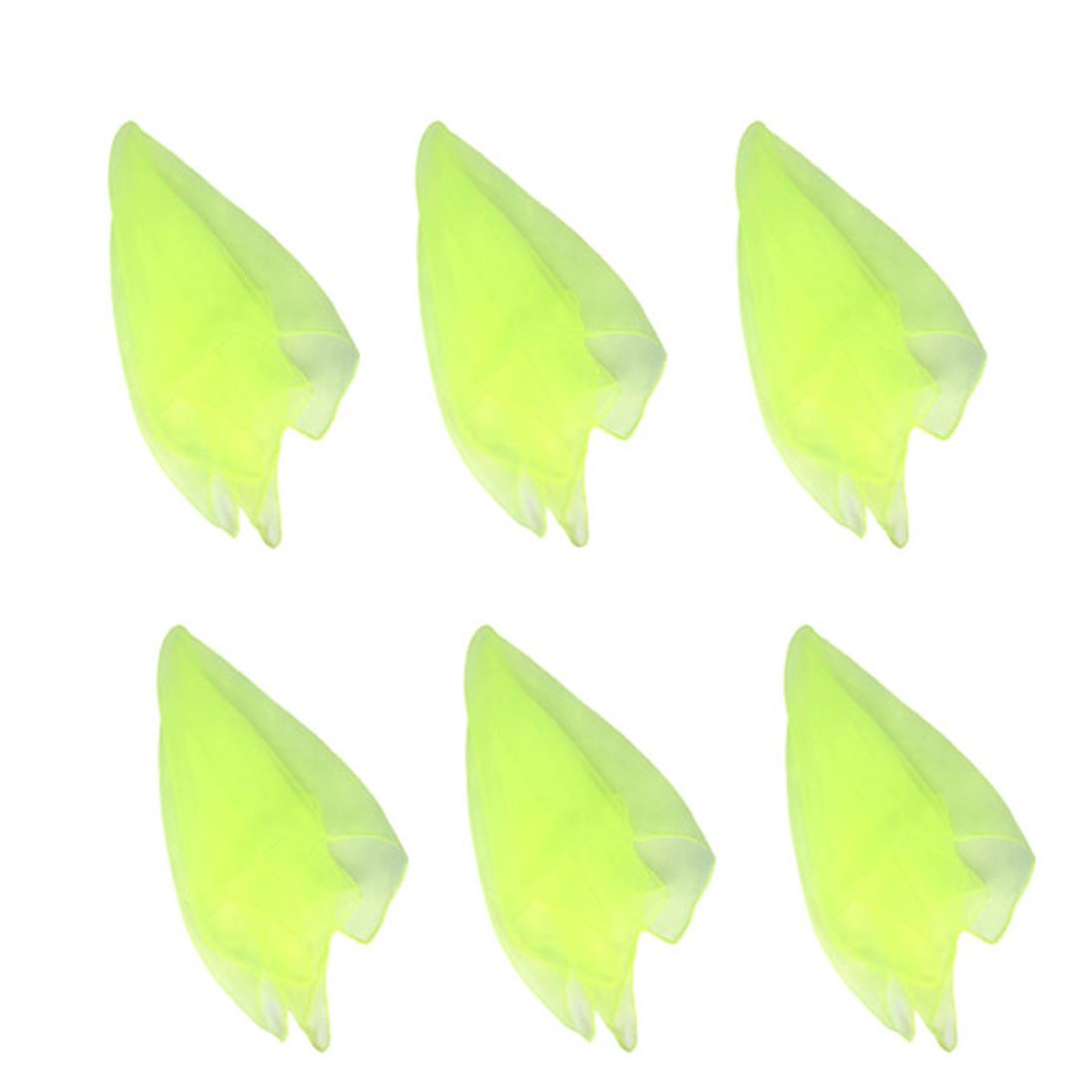 Hoerev Pack of 6,60cmx60cm Clothing Dancing Juggling Scarves For Decoration Colours Scarves,Light Green — image 1