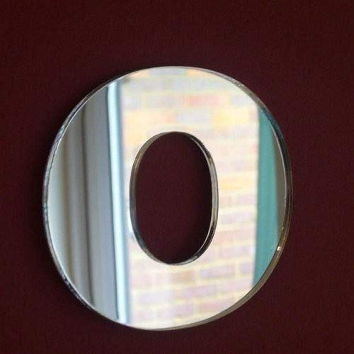 Lower Case Letter O Mirror 10cm, Silver
