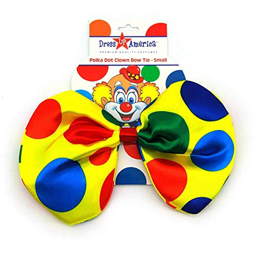 Dress Up America Clown Bow Tie – Oversized Multicolor Polka Dot Costume Accessory for Kids & Adults, Parties & Halloween2
