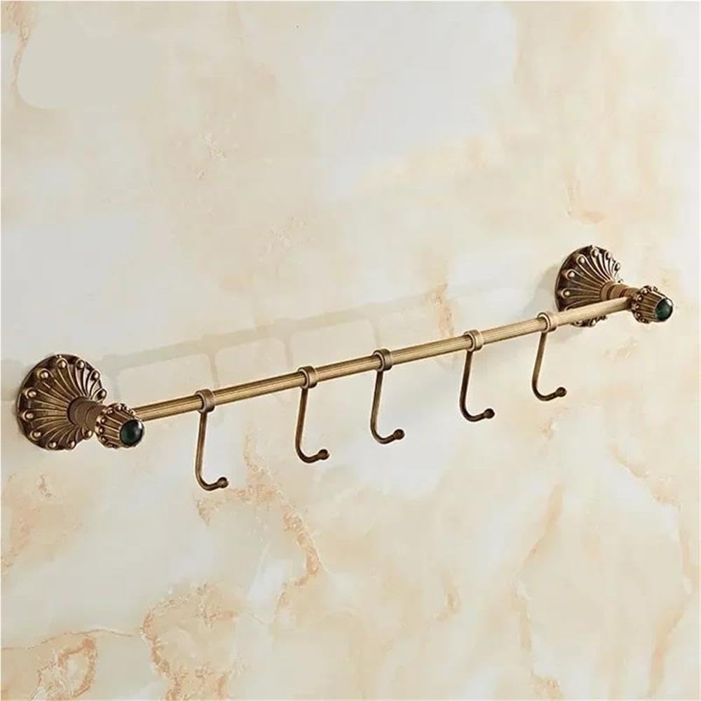 Badezimmer-Handtuchhalter mit 5 Haken, einzeln gebürstet
