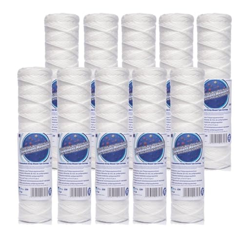 10 x Aquafilter 20 Micron Yarn String Wound Sediment Water Filter 10 FCPP20