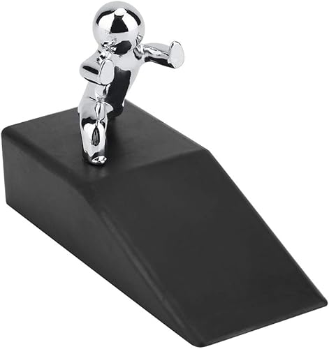 Miniatura 8 de Ymiko Tope de puerta anticolisión creativo seguro (2 piezas) de goma y aleación de aluminio, diseño decorativo universal, evita golpes de puerta,