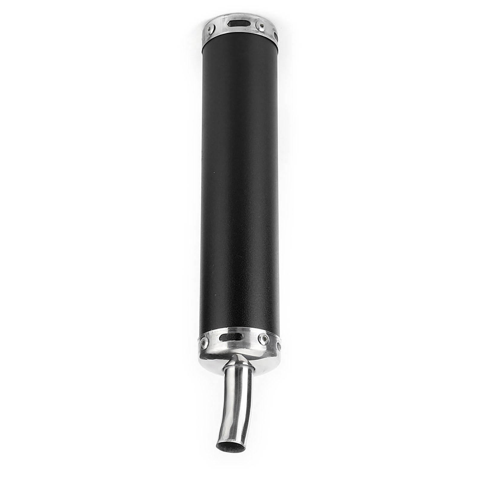 di Scarico per Moto Silenziatore di Scarico in Acciaio Inossidabile Silenziatore 20 Mm / 0,8 Pollici Parti Modificate per Moto a 2 Tempi (Nero)