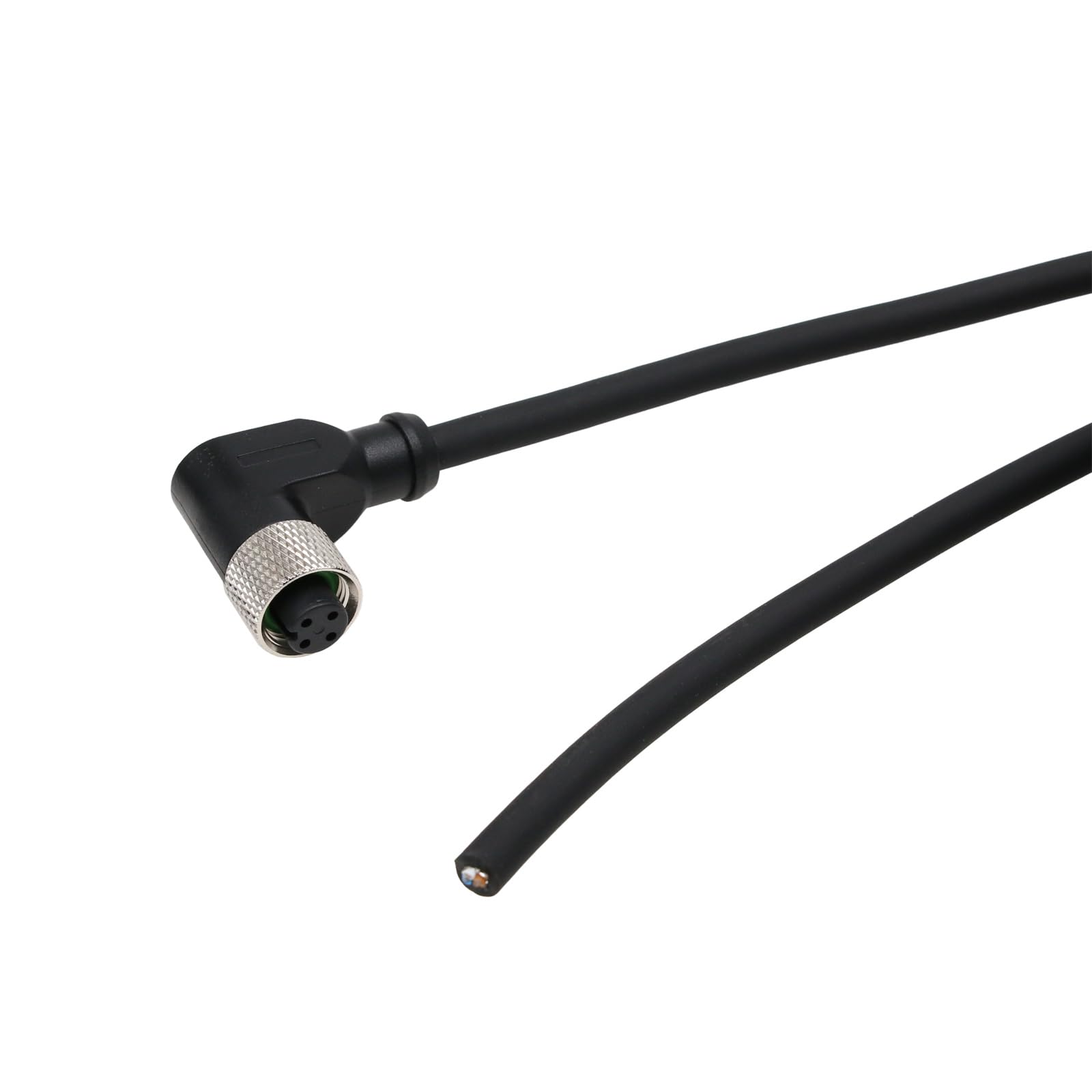 HangTon Cable hembra M12 A de 4 pines a cable abierto para sensor industrial, dispositivo de automatización, red IO Link Profibus, datos de alimentación, escudo de 25 m