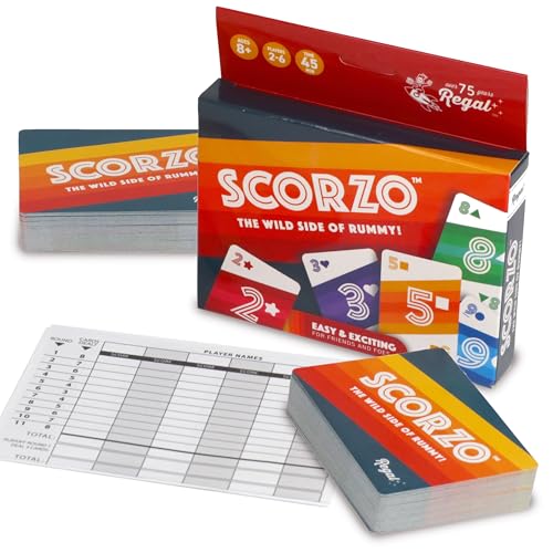 Regal Games - ScorZo - Rummy Card Game - Family Fun Friendly - 2-6 Players Ages 8+