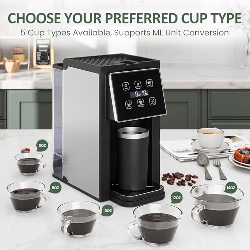HEYNEMO-Single-Serve-Coffee-Machine-with-Bean-Grinding-Function-Coffee-Maker-for-Pods-Ground-Coffee-Teas-6-to-14oz-Brew-Sizes-50-oz-Removable-Water-Tank-Self-cleaning-Function-Black HEYNEMO Single Serve Coffee Machine with Bean Grinding Function Coffee Maker for Pods Ground Coffee Teas 6 to 14oz Brew Sizes 50 oz Removable Water Tank Self cleaning Function Black