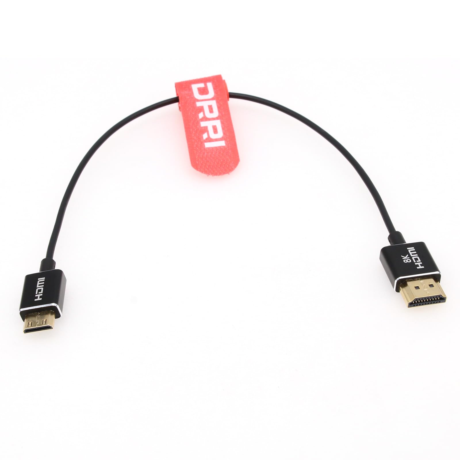 DRRI High-Speed 8K@60Hz 4K@120Hz Mini HDMI to Full HDMI 2.1 Thin Cable for Sony F55 A7S3 A74 Nikon Z5 Z6 Z7 BMPCC4k to Atomos Ninja Monitor - Image 2