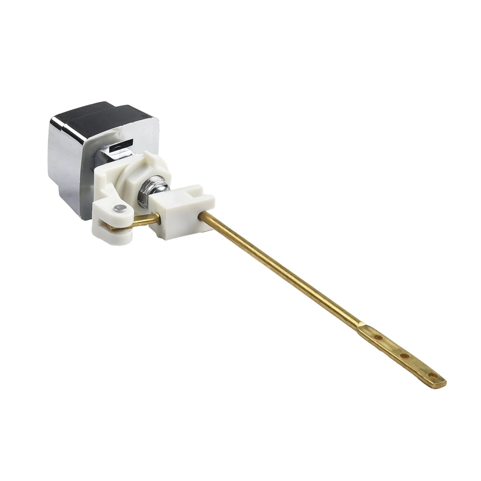 Mlyvax 2Pcs Button Tank Push Button Side Mount Tank Toilet Arm Brass Chrome Front Lever Flush