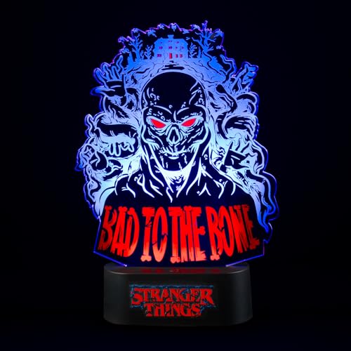 Grupo Erik Lampara Stranger Things con LUZ LED - Lampara escritorio 3D para Decoracion habitacion gamer : Regalo adolescente chico | Funciona con 3 pilas o un cable USB tipo C (Inluido)