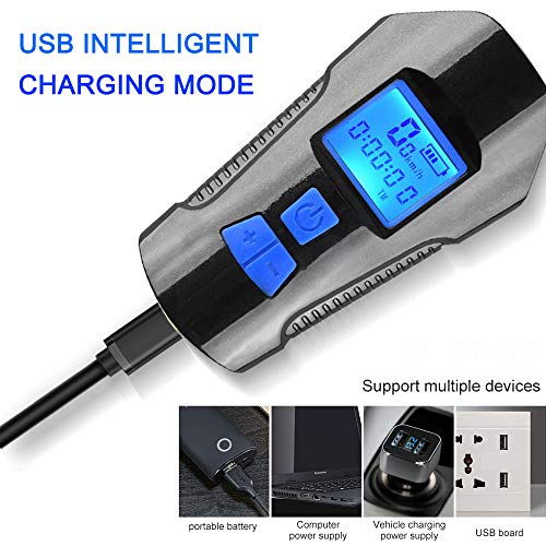 Sangmei Lâmpada LED para bicicleta, USB, luz traseira para bicicleta, luz traseira recarregável para