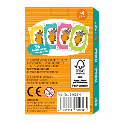 TRÖTSCH - Die Maus Mau-Mau Kartenspiel Mau(s)-Mau(s) Kleine Kartenfreunde | Ab 4 Jahren – Bild 3
