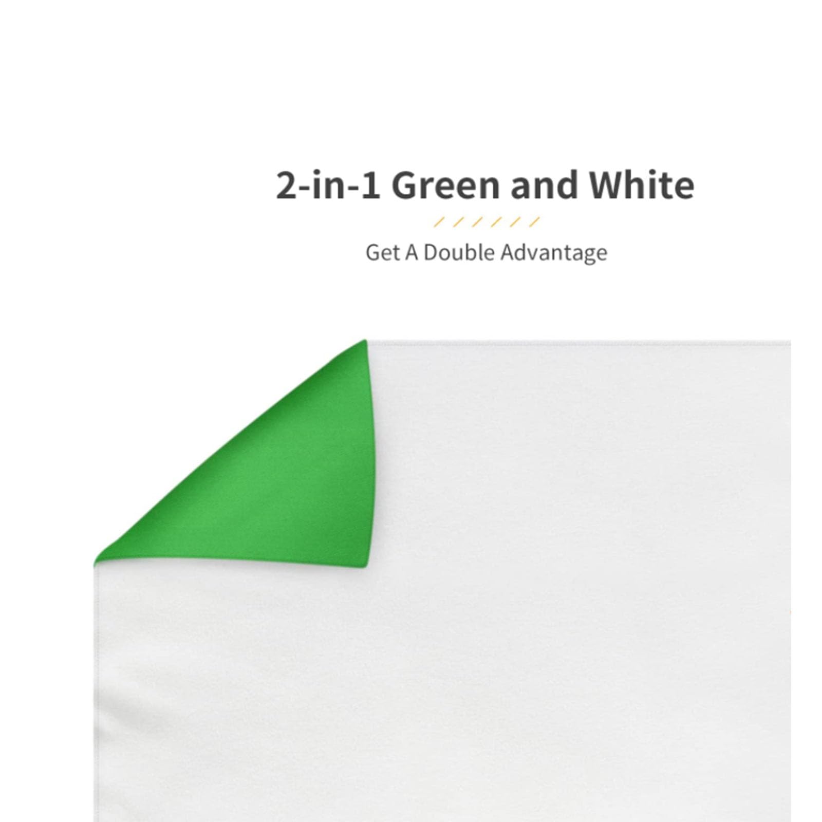 1,5 x 2 m, sfondo fotografico portatile, pieghevole, verde/bianco/nero, per fotografie, video e servizi fotografici, sfondo a tenda su entrambi i lati, sfondo per fotografia e foto