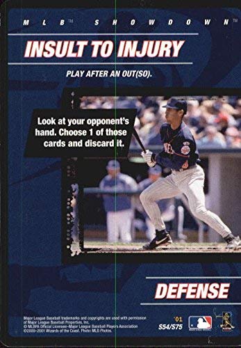 2001 MLB Showdown Yankees Player Insult to Injury Card