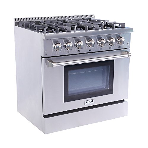 36" Thor Kitchen Free Standing&Slide- In Gas Range 6 Burners 5.2Cu.ft Oven With (Hrg3618U-Ng) #TOP1