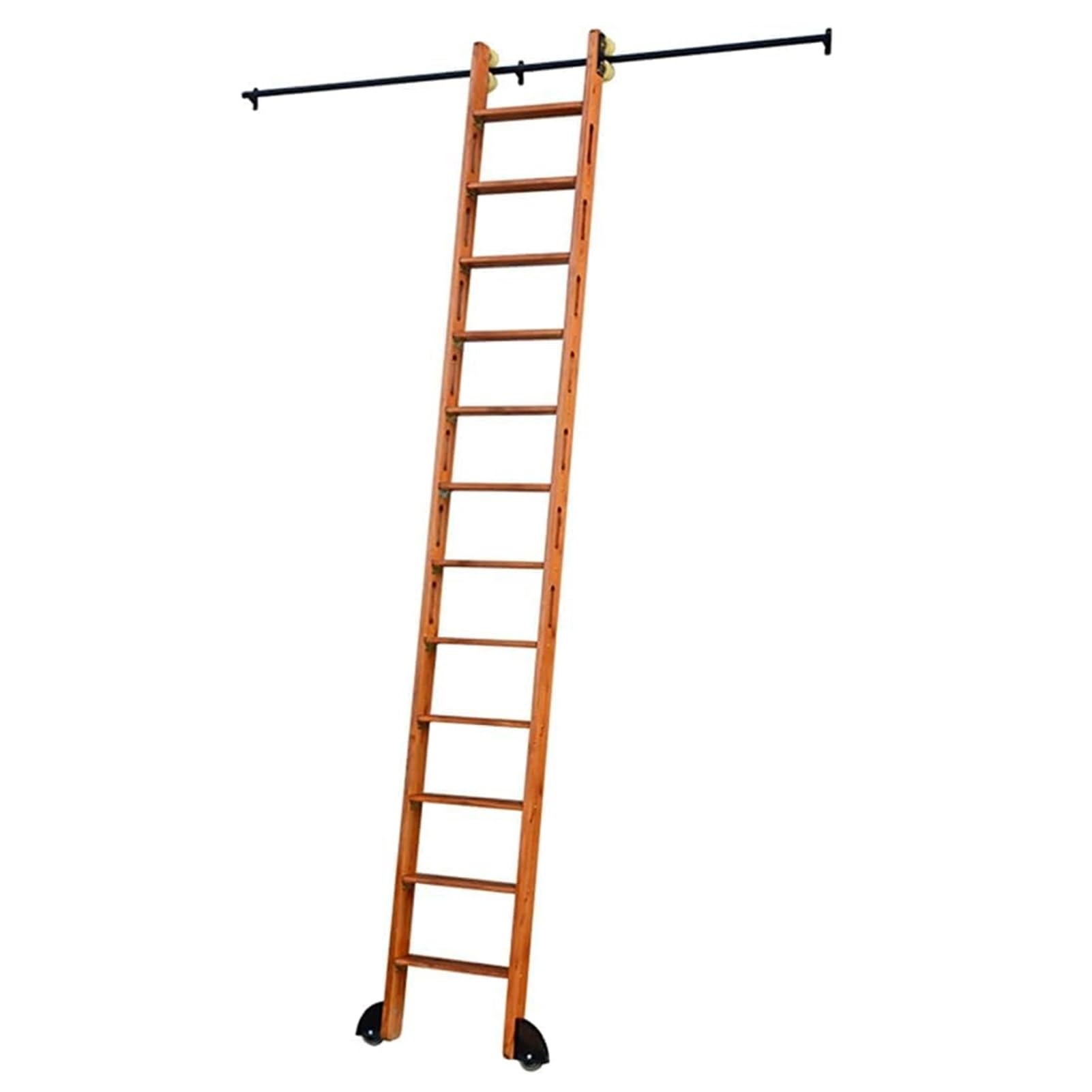 Kit quincaillerie échelle coulissante 1-7,3m rail mobile tube rond roulettes freins