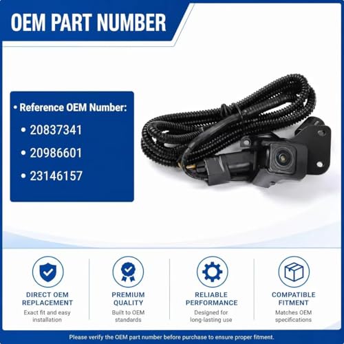 Image of No. 20837341 Rear View Backup Reverse Parking Camera /Rear View Camera | Fit for Chevy Silverado 2007-2013 1500 2500 3500 HD 2011-2014 & GMC Sierra 1500 2007-2013 2500 3500 2011-2014 P /N:20986601