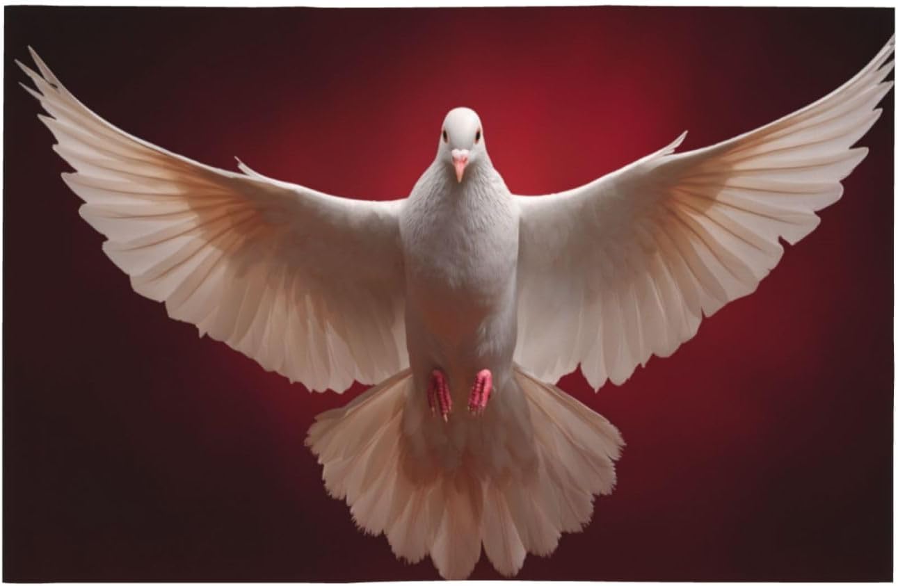 White Dove Open Wings Flying In The Air Car Flag Outdoor Window Clip 12 X 18 Inch Double Side Car Decoration