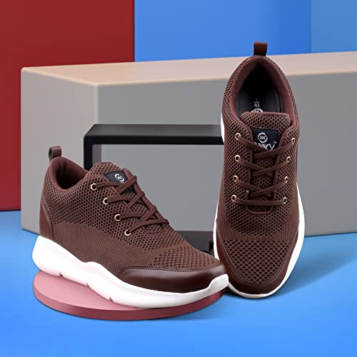 Image of Mens Global Rich's Men's 3 Inch Hidden Height Increasing Black,Blue,Brown,Grey Casual Sports Laceup Shoes with Eva Sole Casual Shoes