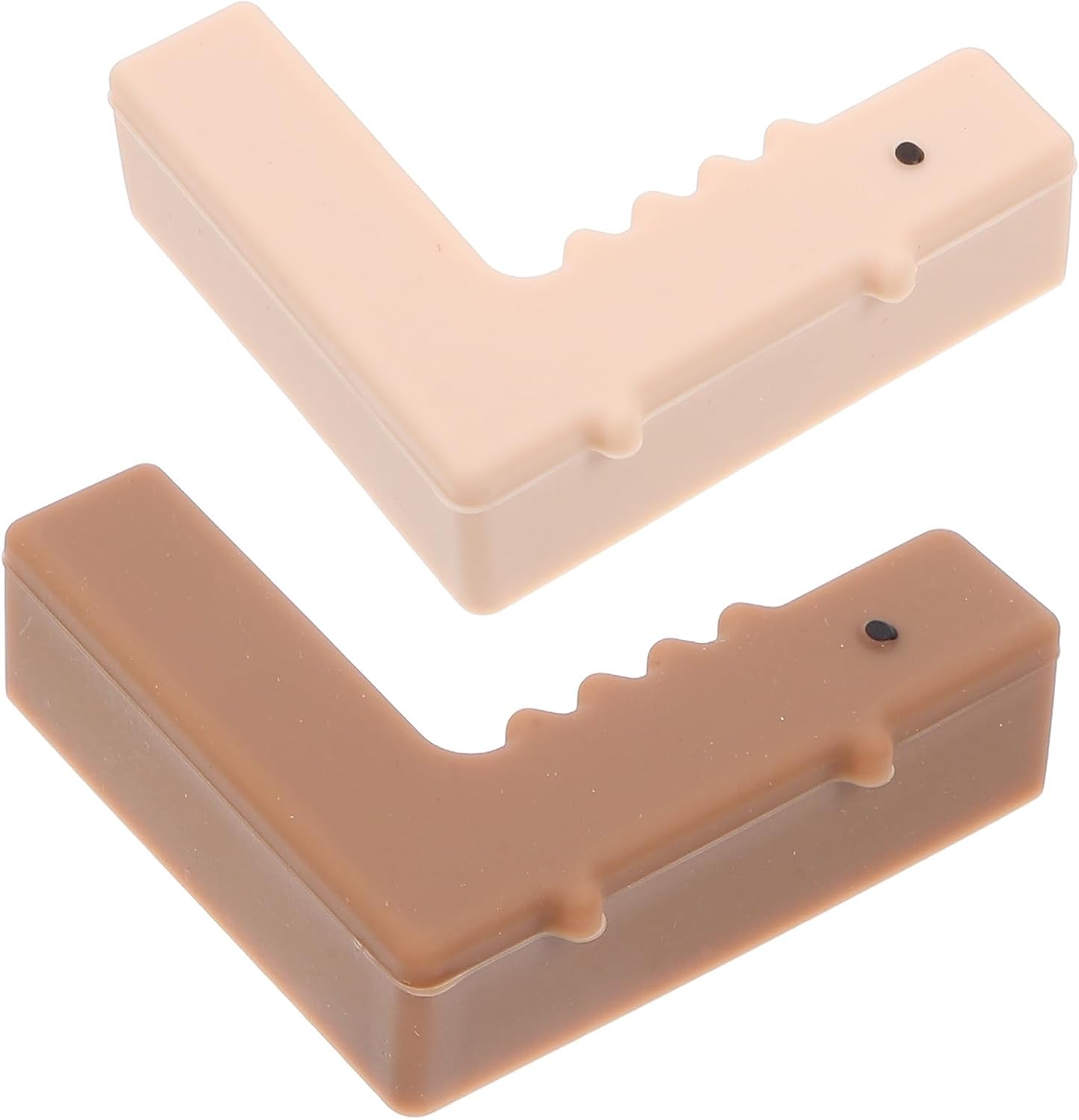 4pcs Silicone Corner Bumpers for Furniture Safety Table Edge Guards Soft Shockproof Cushions Cartoon Crocodile Design Beige and Coffee for Home Protection