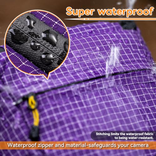 Bolso para cámara HIKEMAN impermeable y expandible gris miniatura 3