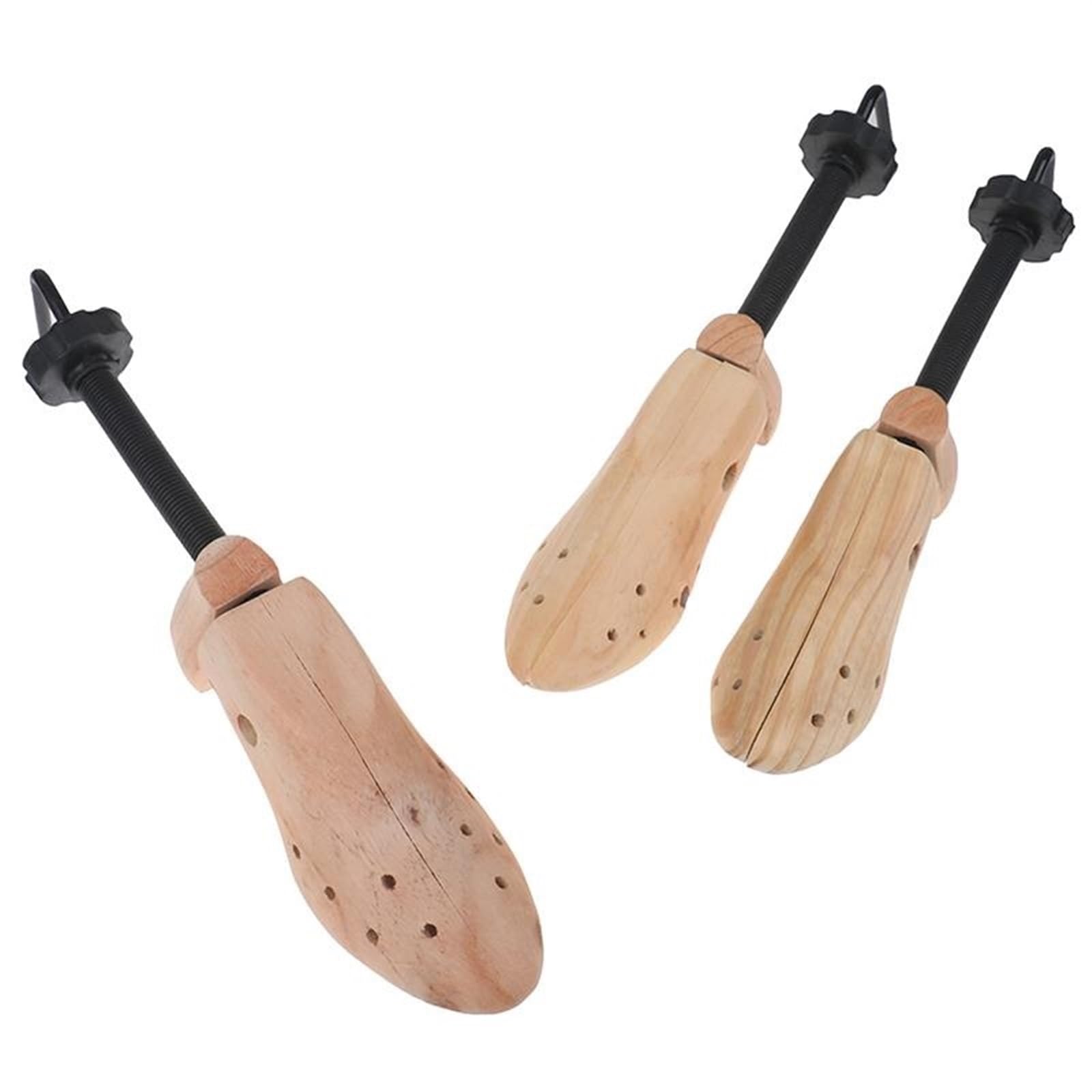 Expansor de zapatos Ensanchador de zapatos de madera ajustable de 2 vías, ensanchadores de zapatos de madera/plástico, zapatos planos for hombre y mujer, expansor de estante moldeador de botas, 1/2 Ud