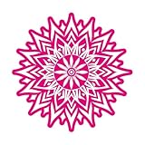 Stickers muraux en PVC une icône de style glyphe représentant un tatouage de soleil rayonnant 54.6x55cm Culture du tatouage RoseRouge