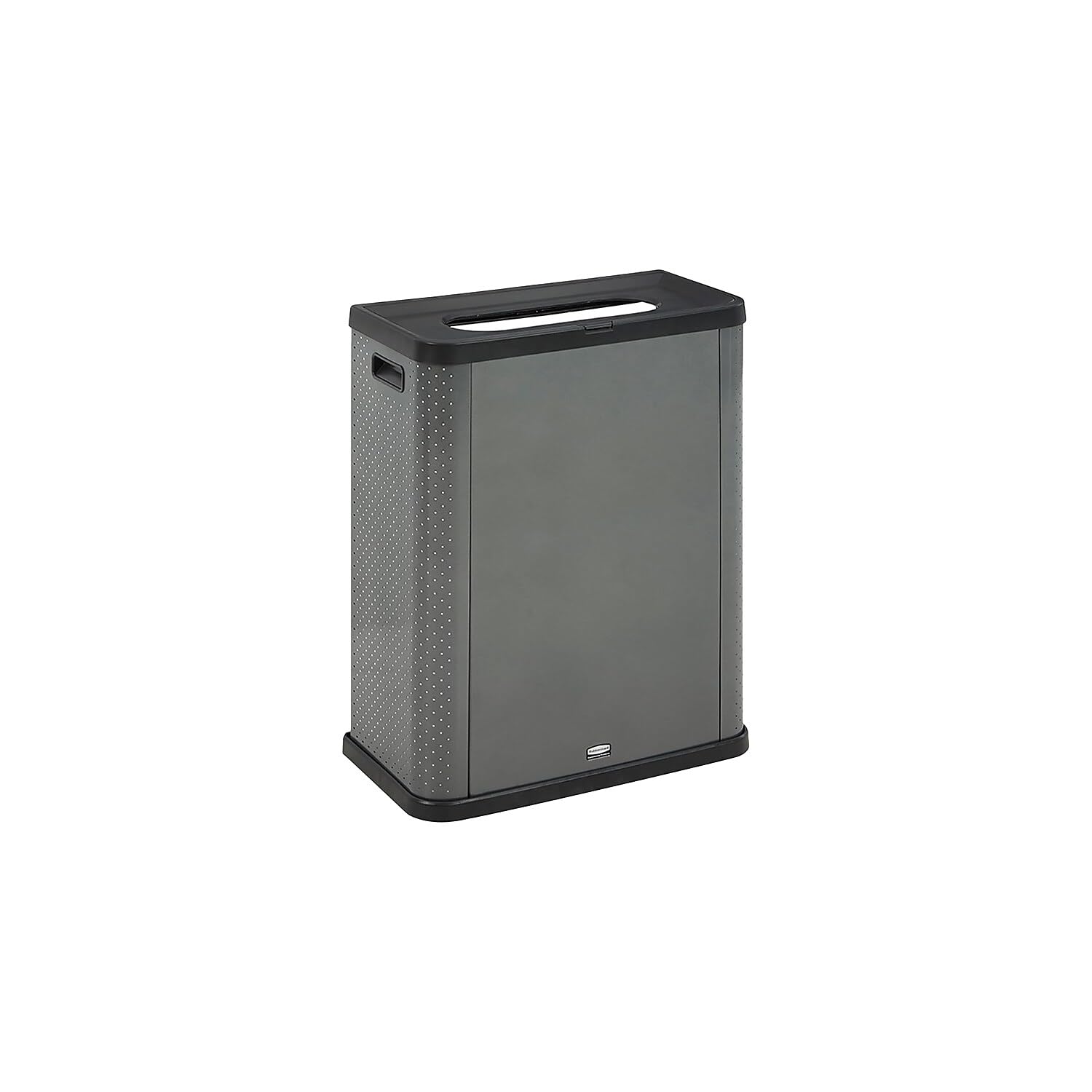 Rubbermaid Commercial Products Elevate Container, 23-Gallon, 3-Sided Decorative Metal Trash Can or Cover