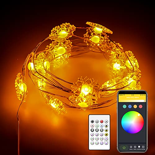 GreatPro Smart Lichterkette, LED innen Lichterkette 16million Farbwechsel/Musik Sync/Timing Lichterkette für Schlafzimmer/Weihnachten/Partydekoration/Geschenk, App Steuerung via Bluetooth, 2M 20LED Cover