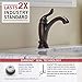 Delta Faucet Linden Bronze Bathroom Faucet, Single Hole Bathroom Faucet, Single Handle, Diamond Seal Technology, Metal Drain Assembly, Venetian Bronze 594-RBMPU-DST