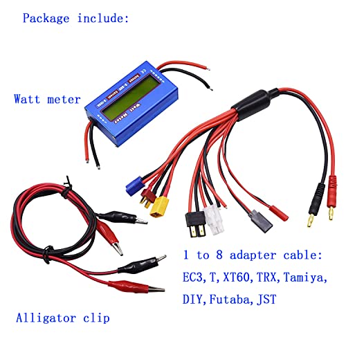 Blomiky WATT METER From 4.8V To 60V 100A Voltage Tester Battery Power Consumption Performance Analyzer Monitor With Backlight Digital Lcd Screen For Solar Rc Voltage Current Discharge Watt Meter thumb #1