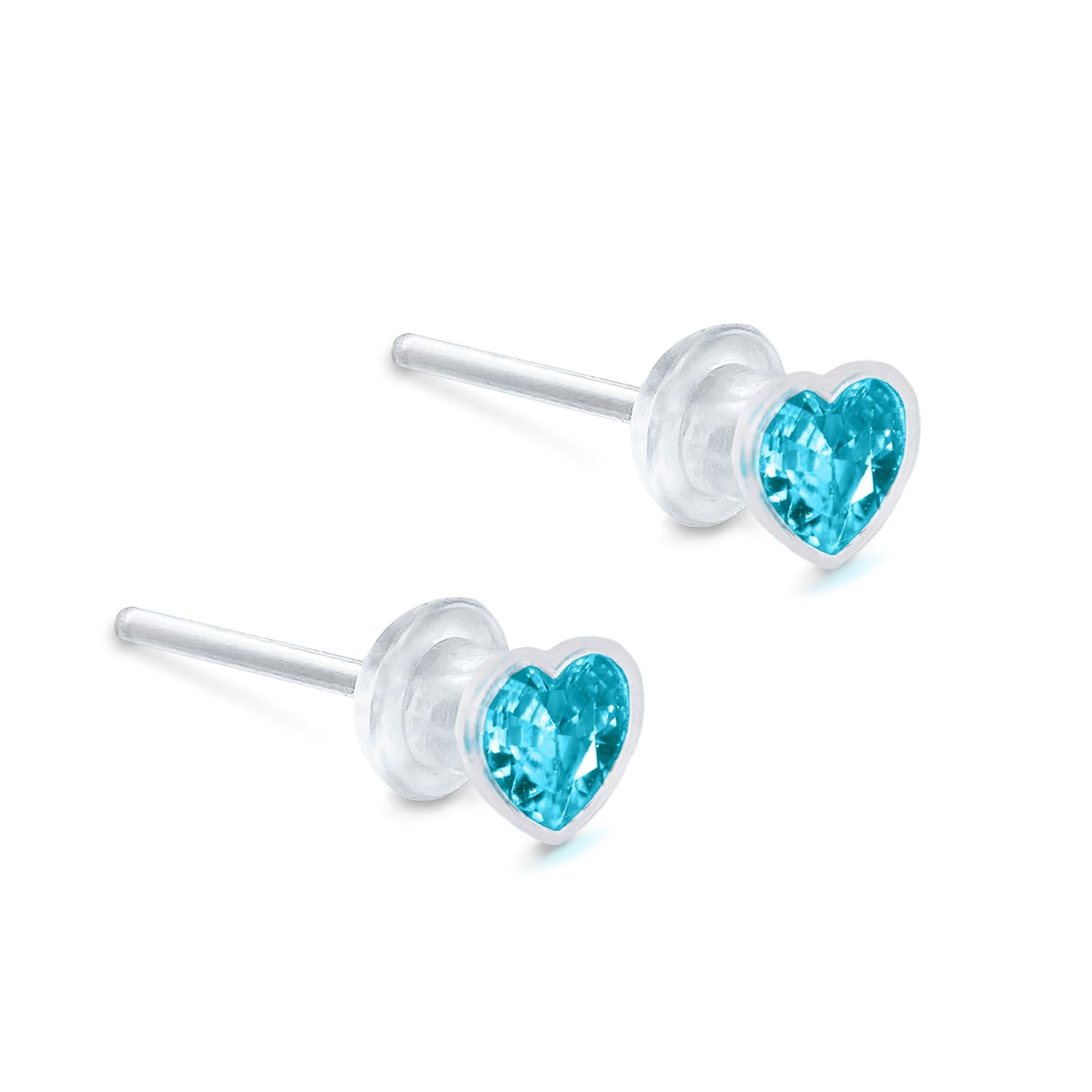 Medical Grade Plastic Cubic Zirconia Earrings