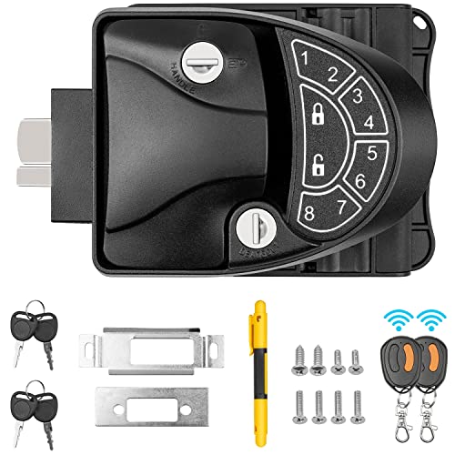 Rv Keyless Entry Door Lock, Metal Keyless Rv Door Lock, Camper Trailer Door Lock For Rv Caravan Travel Trailer Fit For 2.75" X 3.75" Lock Hole #TOP24