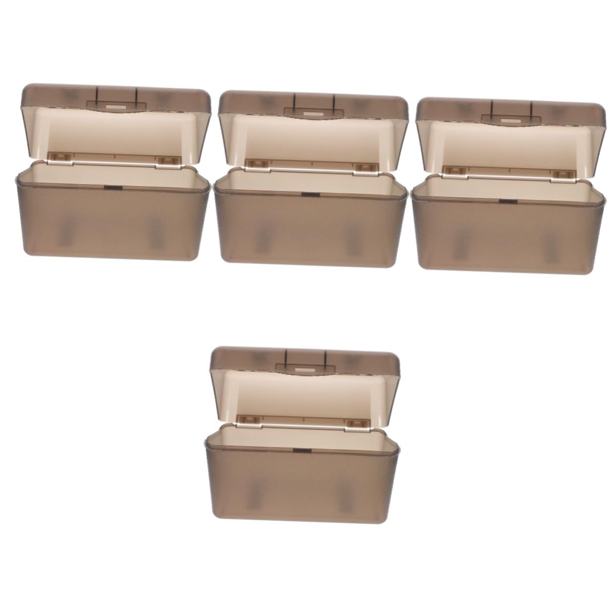 ABOOFAN 4pièces Porte-cartes De Visite Transparent Pp Organiseur De Bureau Simple Pour Cartes De Rangement Pratique Et Pour Et Notes