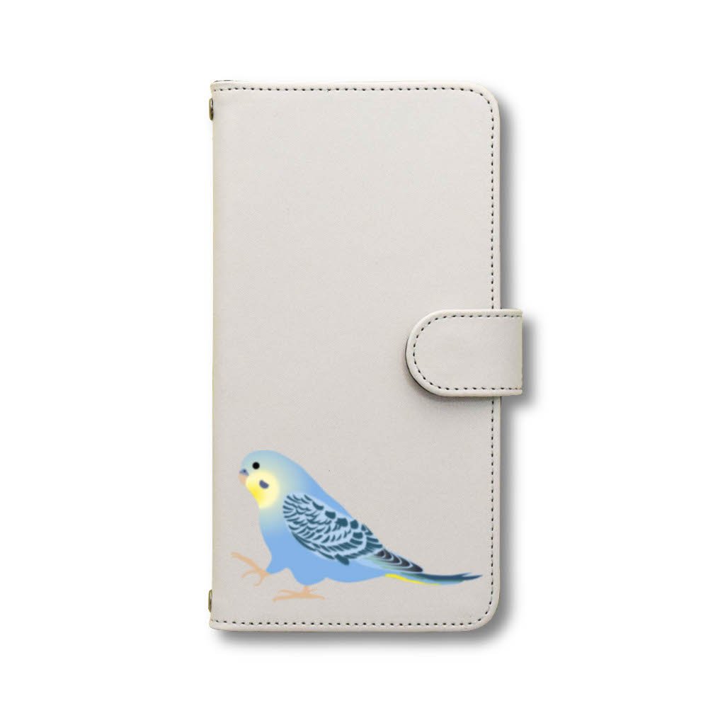 Amazon | セキセイインコ スマホケース Android 手帳型 ホワイト