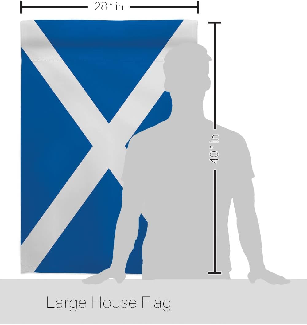 Breeze Decor H108076 St. Andrews Cross Flags of The World Nationality Decorative Vertical House Flag, Multicolor, 28" x 40"