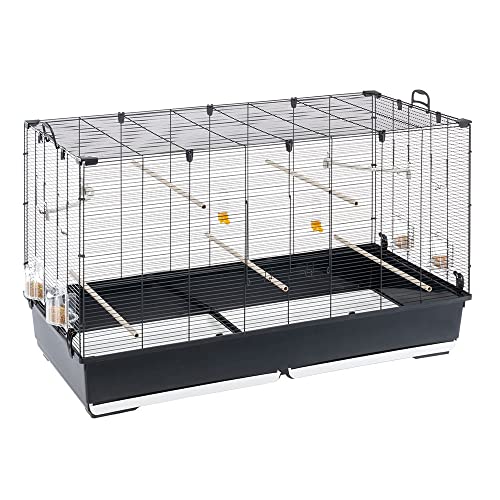 Ferplast Voliere Nota - Vogelverblijven - 76.5x57x161.5 cm Zwart Wit
