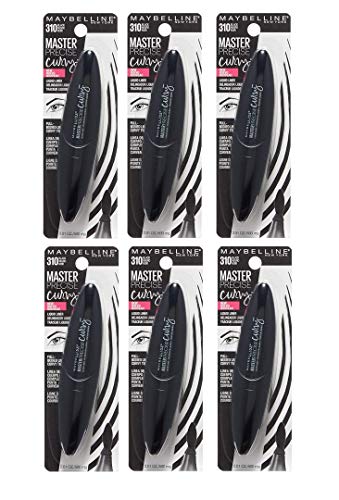 Maybelline New York Master Precise Curvy, Black, 6 Count