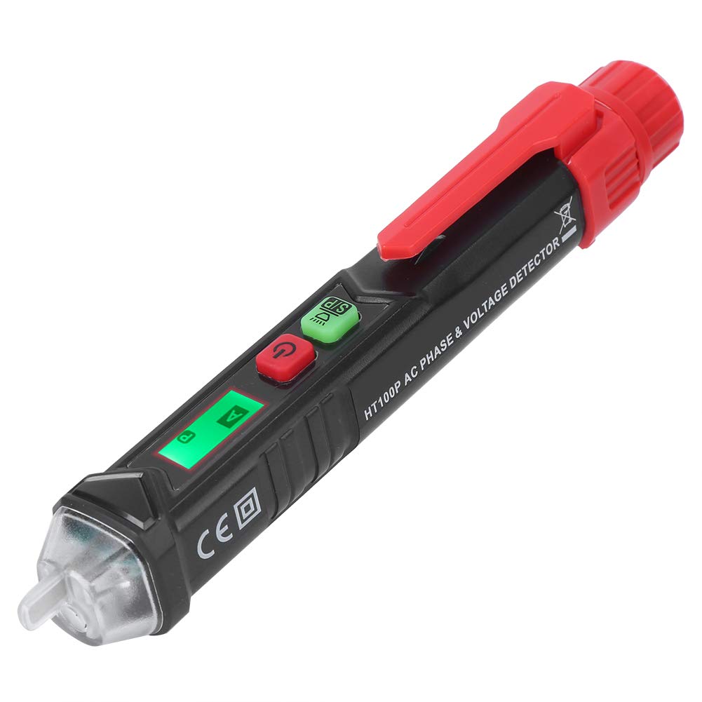 Syrisora HT100P Non 3 Phase Rotation Indicator AC Voltage Detector Pen Tester with Flashlight