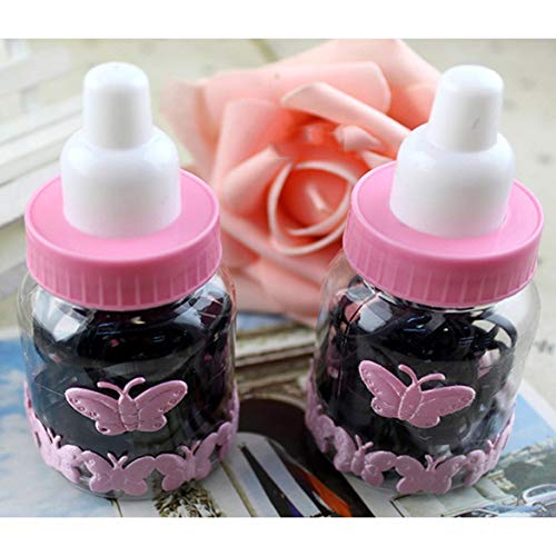 FOLWME - Bandas de goma multicolor pequeñas para el pelo, corbata elástica con banda de goma desechable de botella de leche para niñas de la bahía