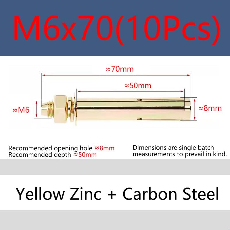 Plated Zinc Expansion Bolts for Concrete Wall Fixing Anchor Bolt