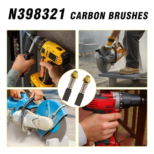 Image of N398321 N398327 N103592 N088403 Carbon Brushes Compatible with Dewalt DWP849 DWP849X DWP849X-BR DWP849X-B3(2 PCS)