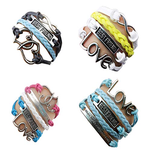 ACUNION Twinkle Handmade Best Freind Charm for Friendship Gift Party Accessory Leather Bracelet