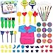 Malerei Schwamm Pinsel Set, Schaumstoffpinsel für Kinder, 58pcs Malpinsel Werkzeug Inklusive Musterpinsel Set, Schaumstoffpinsel und wasserdichte Schürze, DIY Art Tool Kit für Kinder
