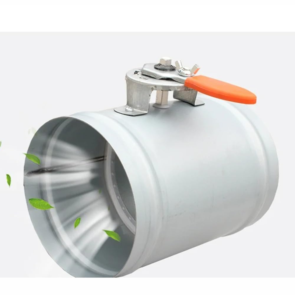 KanDuo Compuerta, Manual, for conducto de Aire HVAC, compuerta de Zona Redonda, actuador, compuerta de Volumen, 76, 80, 100, 125, 150 y 200 mm, 1 Unidad(Diameter 100mm)
