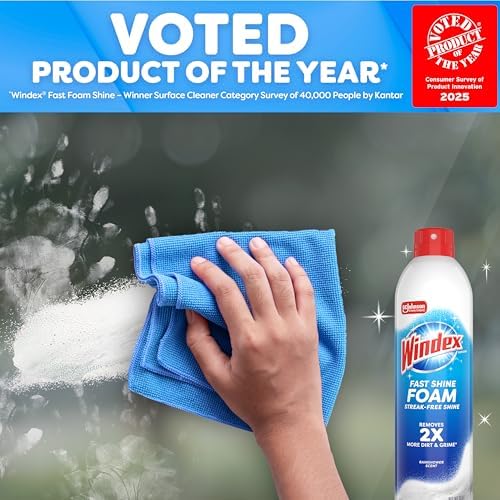 [SnS, AC] $2.04* | 19-Oz Windex Fast Shine Foam Aerosol Glass Cleaner (Rainshower Scent) - image 3